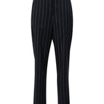 Pantaloni Horacia gessati affusolati in blu - donna 