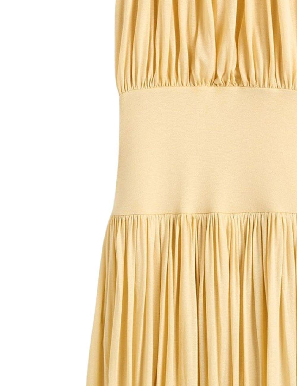 Abito lungo con arricciature in giallo Toteme - donna 