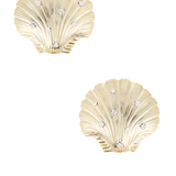 Orecchini con  strass oversize shell in oro Rowen Rose - donna 
