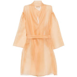 Abito semi-trasparente con cintura in arancione Antonelli - donna 