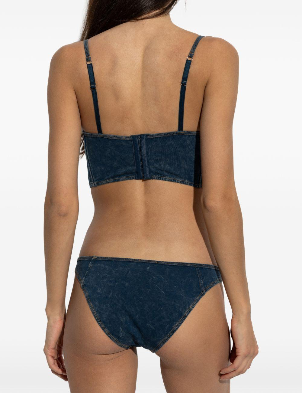 Top in denim con logo sheila-dnm i blu Diesel - donna 