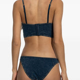 Top in denim con logo sheila-dnm i blu Diesel - donna 