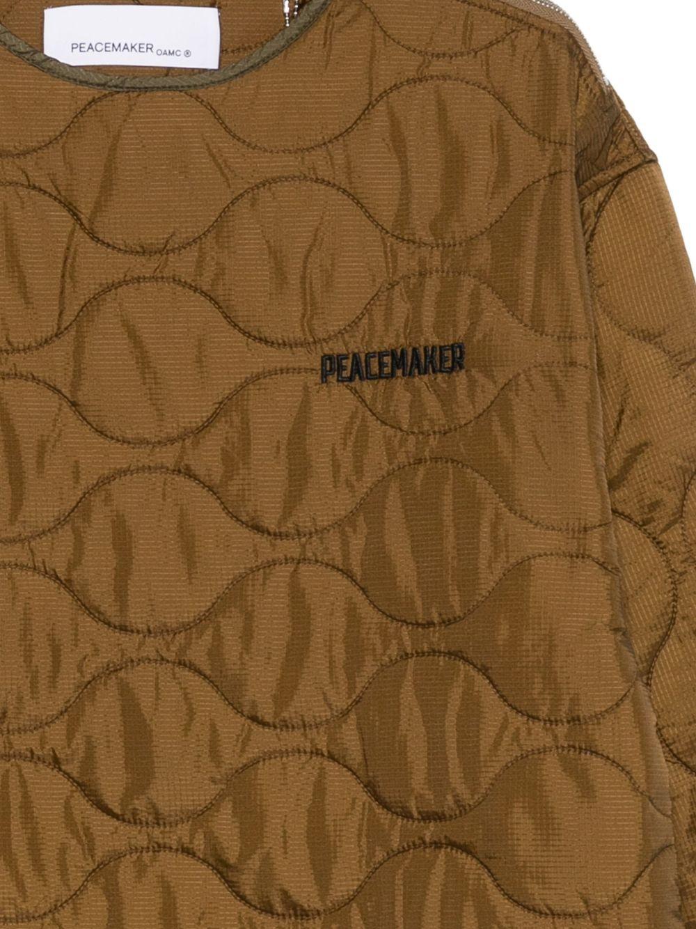 Giacca trapuntata con zip in marrone Oamc Peacemaker - uomo 