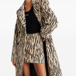 Gonna con stampa zebrata in bianco e nero Rotate - donna 