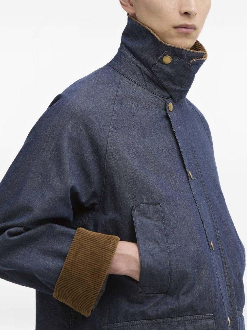 Giacca Bedale con risvolti in blu Barbour - uomo 
