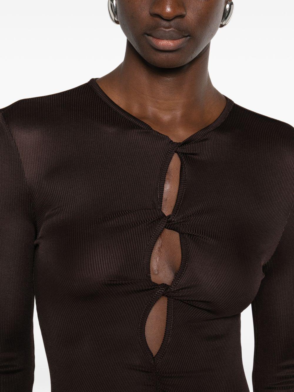 Abito da sera con dettagli in pizzo in nero Christopher esber - donna 
