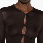 Abito da sera con dettagli in pizzo in nero Christopher esber - donna 