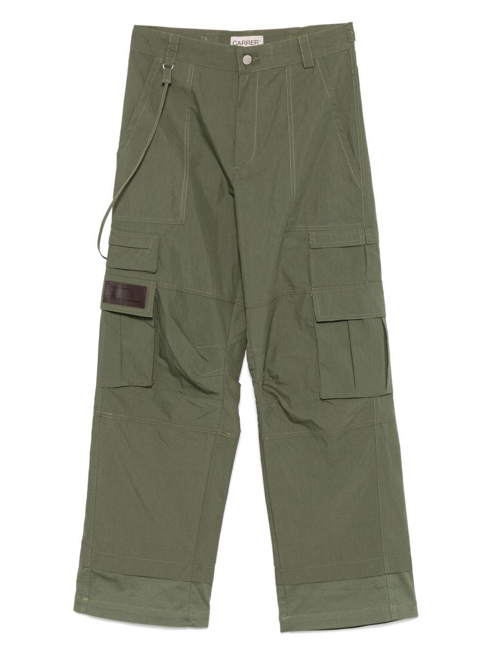 Pantaloni cargo cobalt in verde oliva Carrer - unisex 