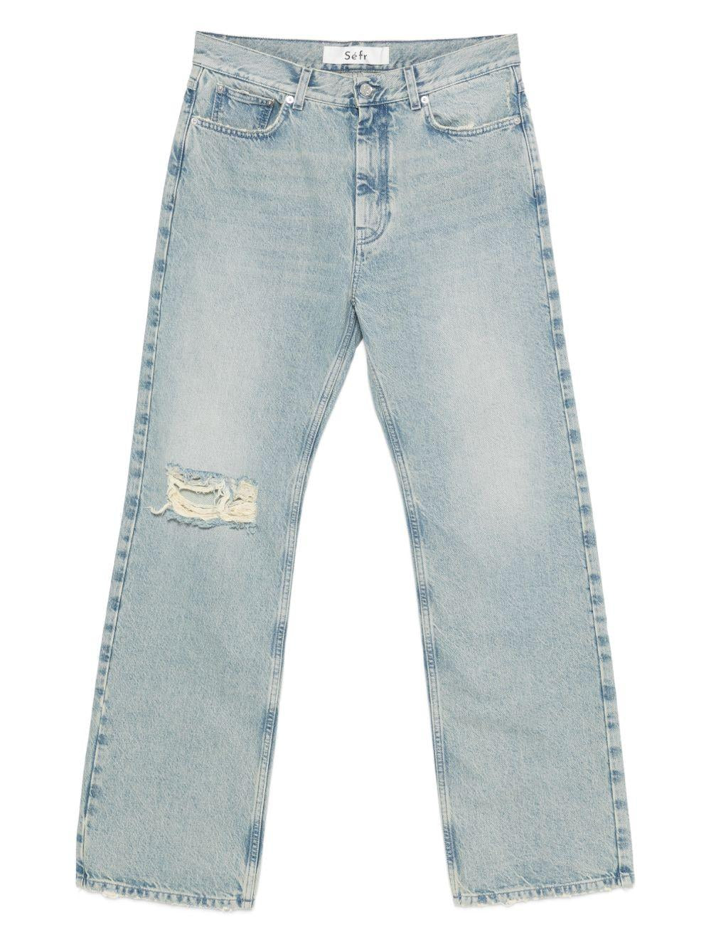 Jeans con strappi in blu Sefr - uomo 