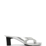 Sandali metallizzati in argento Mm6 maison margiela - donna 