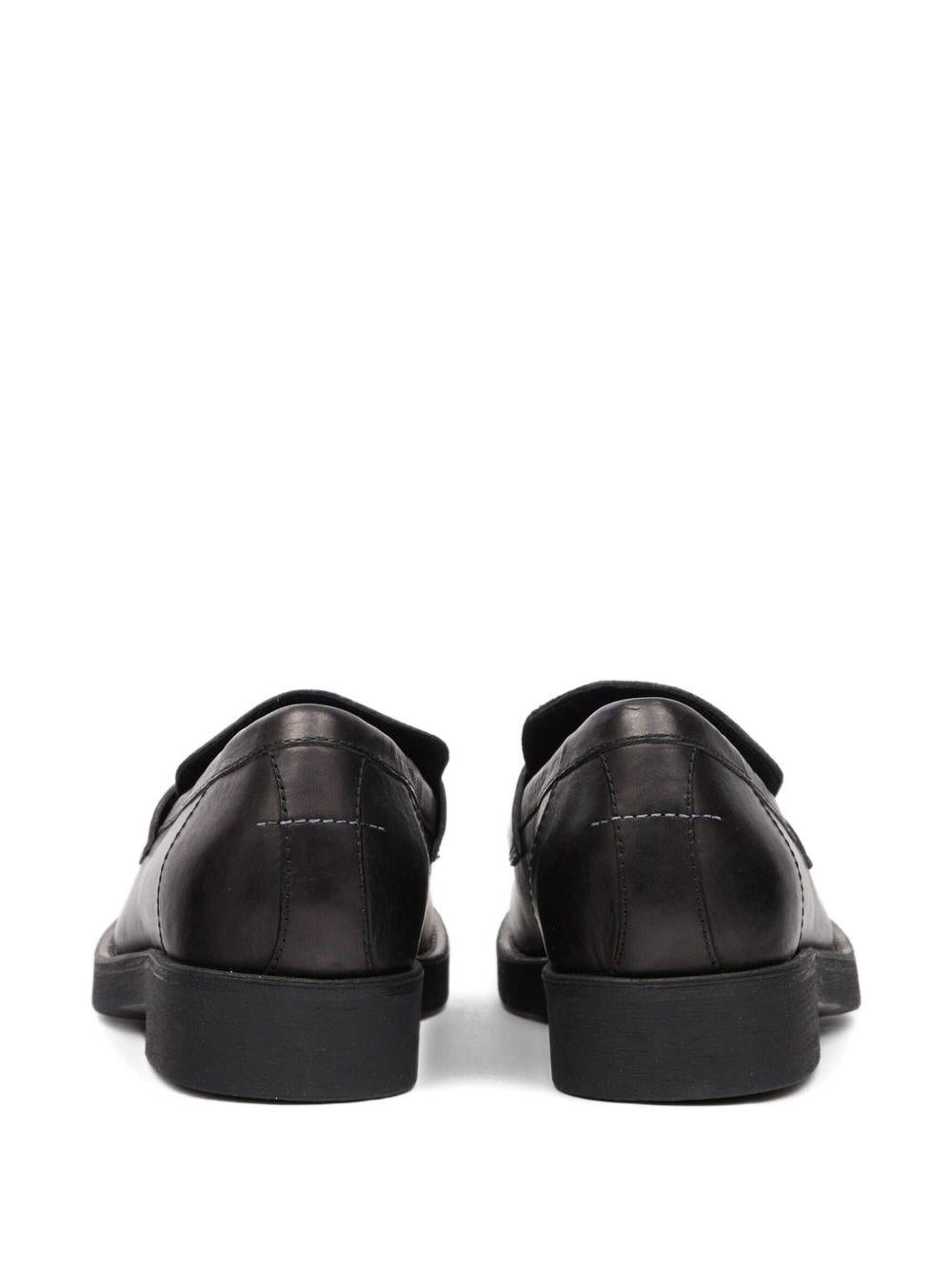 Mocassini con logo in nero Mm6 maison margiela - uomo 