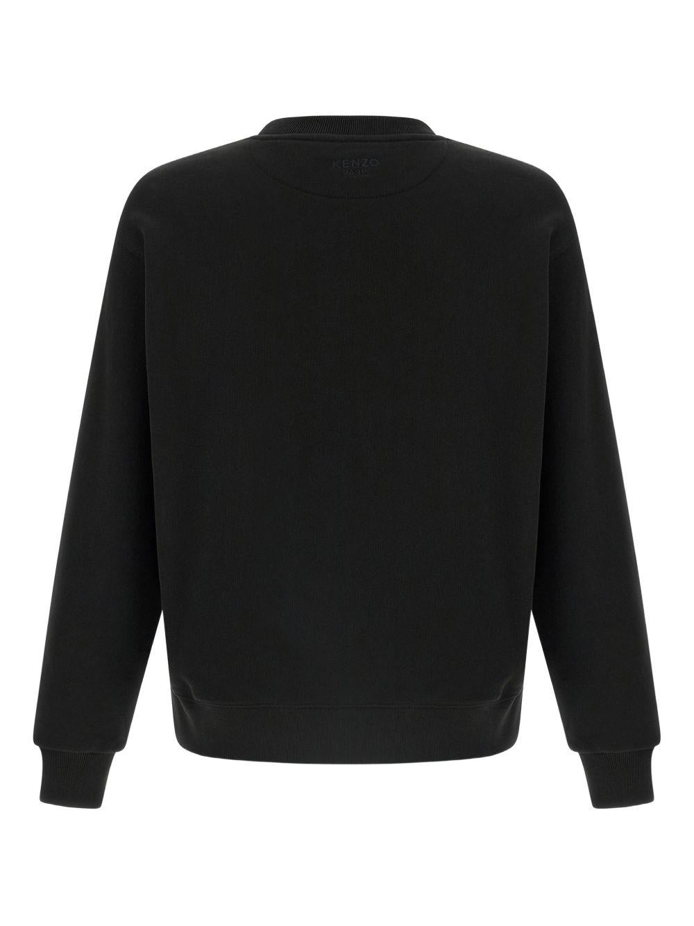 Maglione girocollo con logo e toppa in nero Kenzo - uomo 