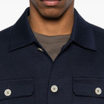 Giacca-camicia con tasche in blu Eleventy - uomo 