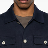 Giacca-camicia con tasche in blu Eleventy - uomo 