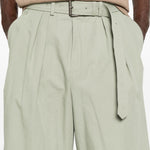 Pantaloncini a gamba larga con cintura preaches in verde Dries van noten - uomo 