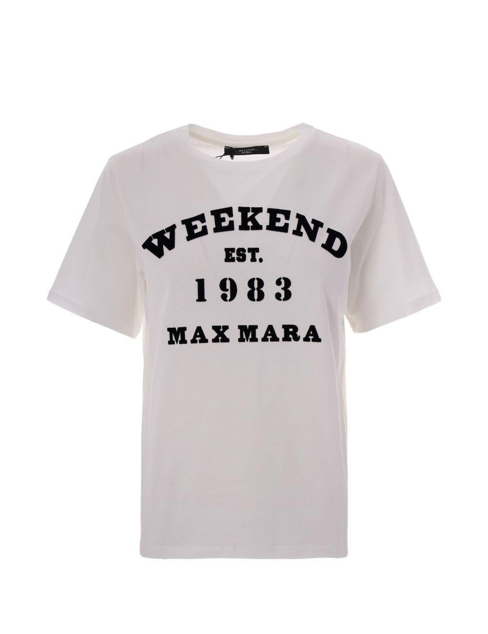 T-shirt grafica in bianco Maxmara weekend - donna 