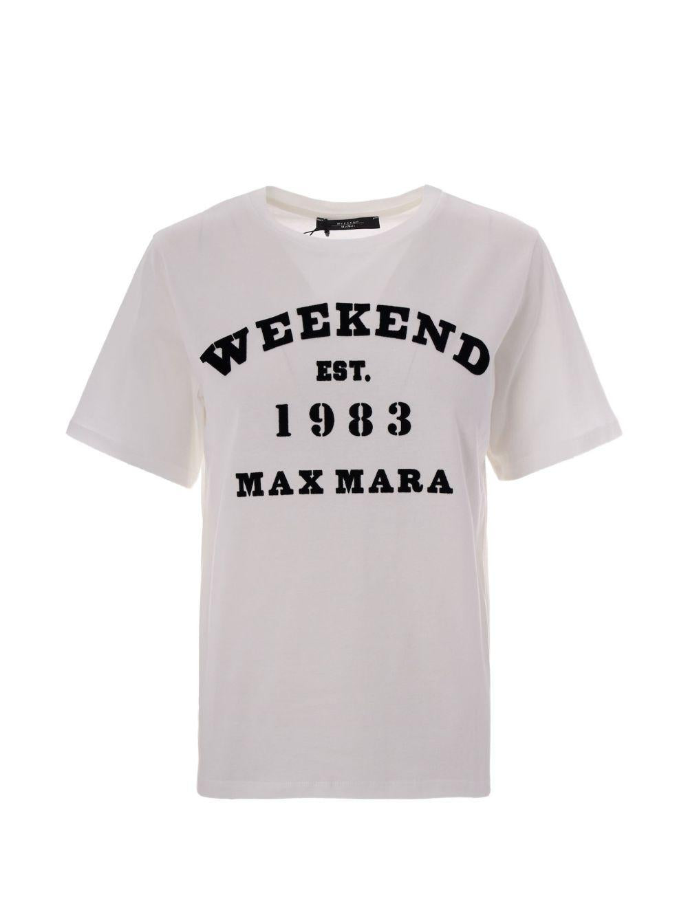 T-shirt grafica in bianco Maxmara weekend - donna 