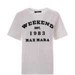 T-shirt grafica in bianco Maxmara weekend - donna 