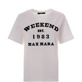 T-shirt grafica in bianco Maxmara weekend - donna 