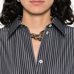 Chemisier con motivo a righe in bianco e nero Toteme - donna 