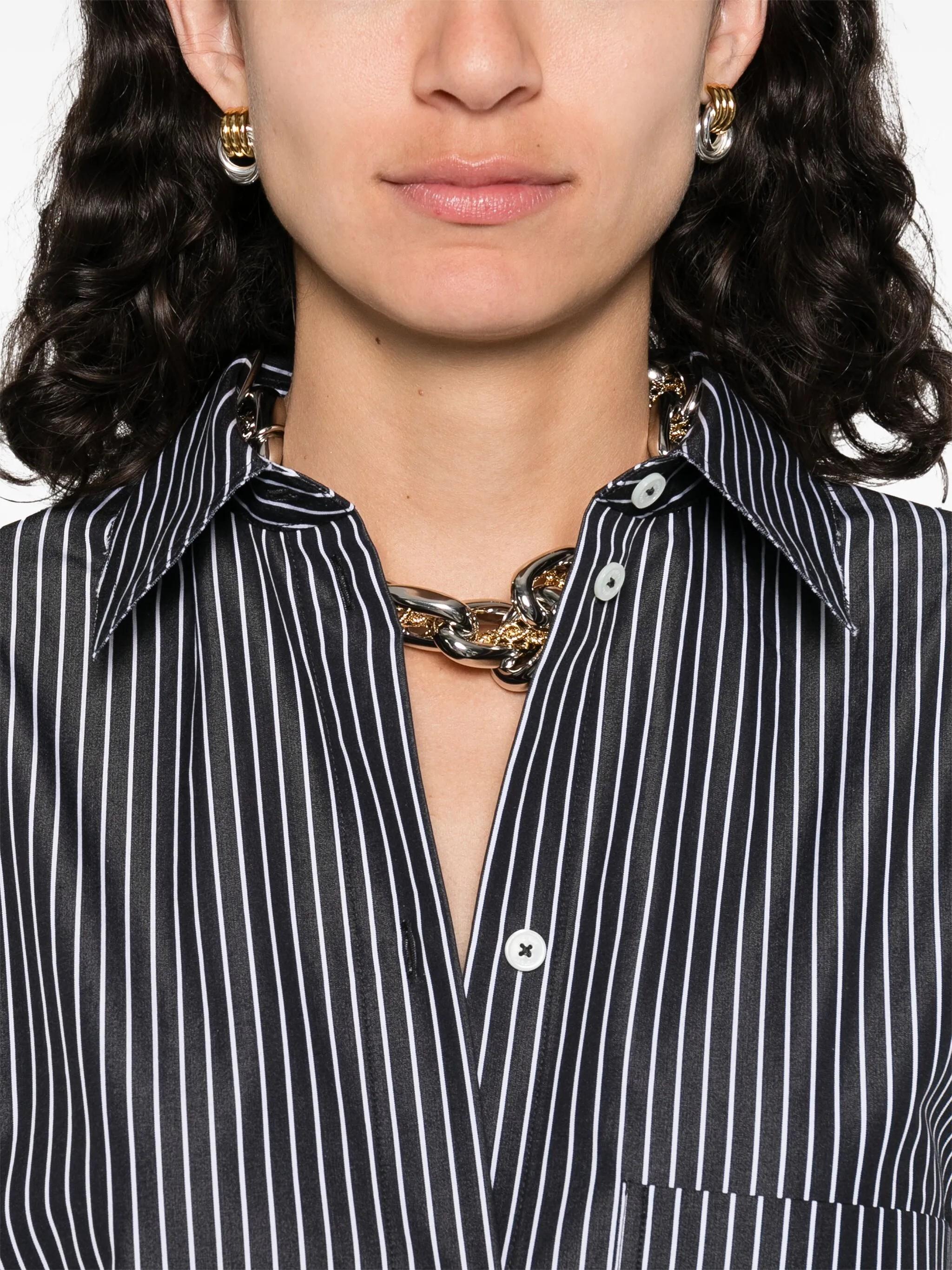 Chemisier con motivo a righe in bianco e nero Toteme - donna 