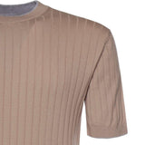 T-shirt a costine in marrone  Eleventy - uomo 
