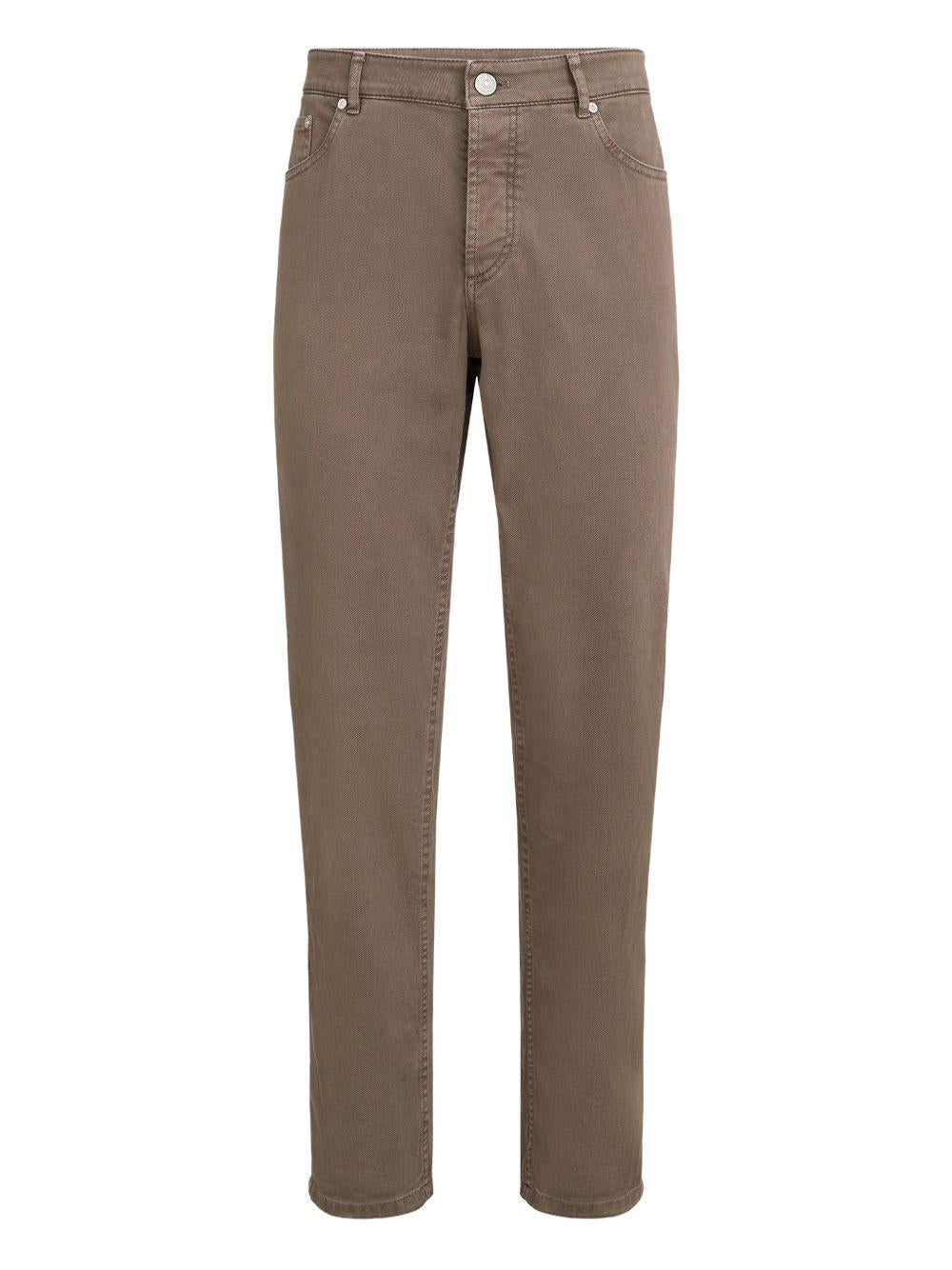 Pantaloni con cinque tasche in marrone Brunello cucinelli - uomo 