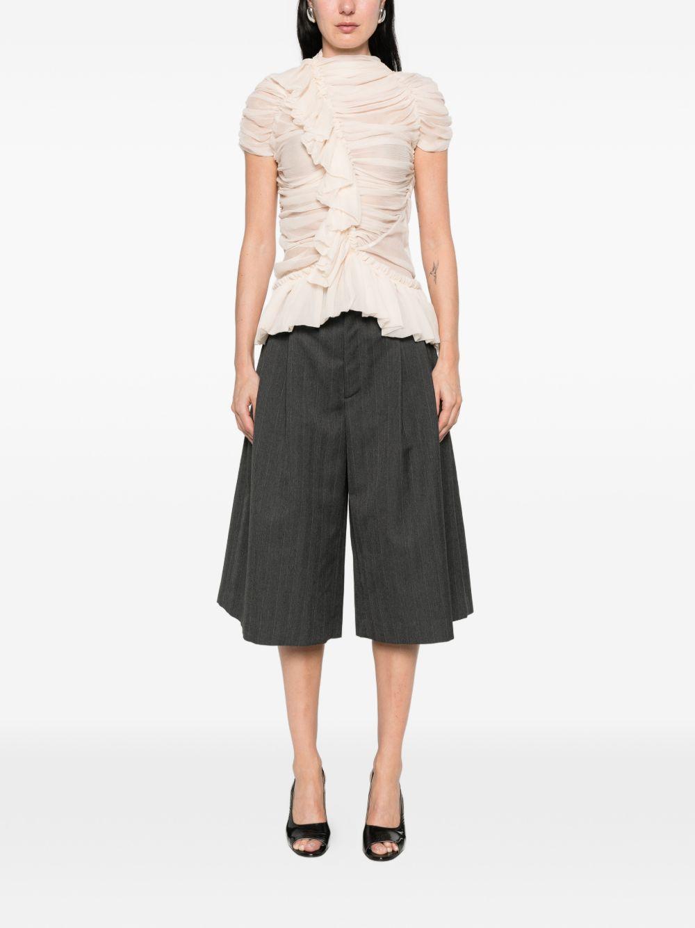Top in seta Chuchu plissettato in rosa cipria Dries van noten - donna 