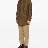 Cappotto in cotone cerato in marrone  <BR/><BR/><BR/> 