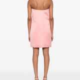 Abito corto satinato a portafoglio in rosa Philosophy di Lorenzo Serafini - donna 