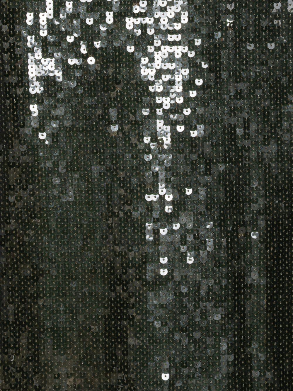 Abito lungo con paillettes in verde 