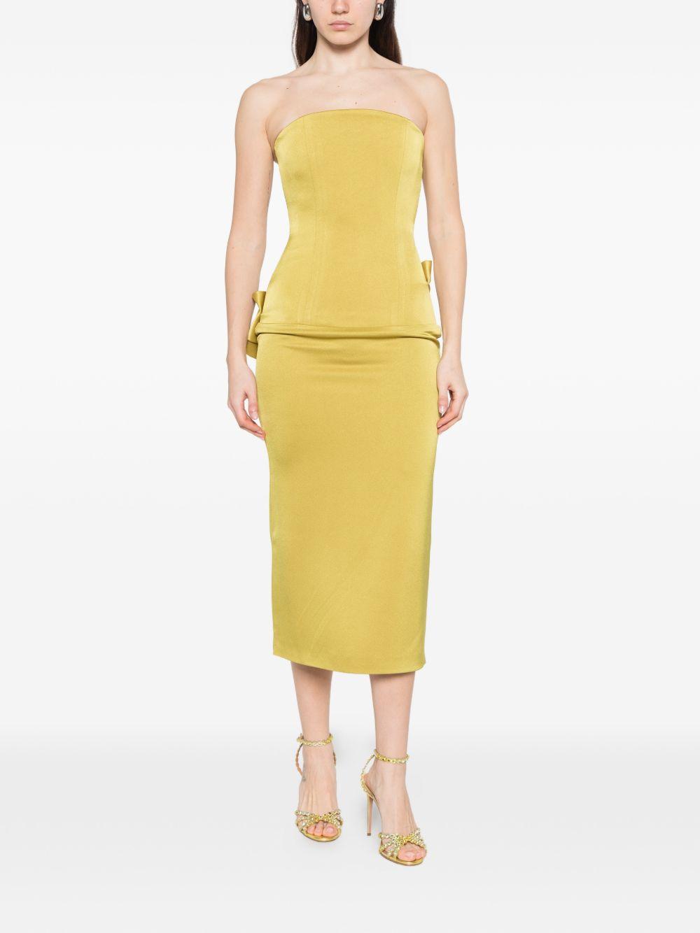 Abito midi avvitato in giallo Alex Perry - donna 