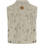 Gilet in denim effetto lavorato ryder in grigio Haikure - donna 