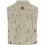 Gilet in denim effetto lavorato ryder in grigio Haikure - donna 