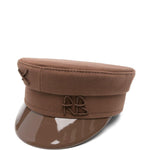 Cappello baker boy con logo ricamato in marrone Ruslan baginskiy - donna 