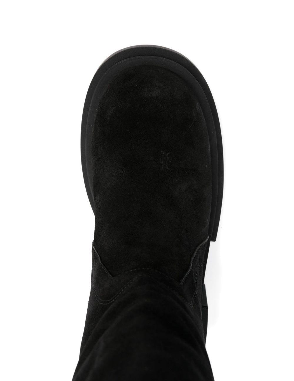 Stivali con plateau da 75 mm in nero Rick owens - donna 