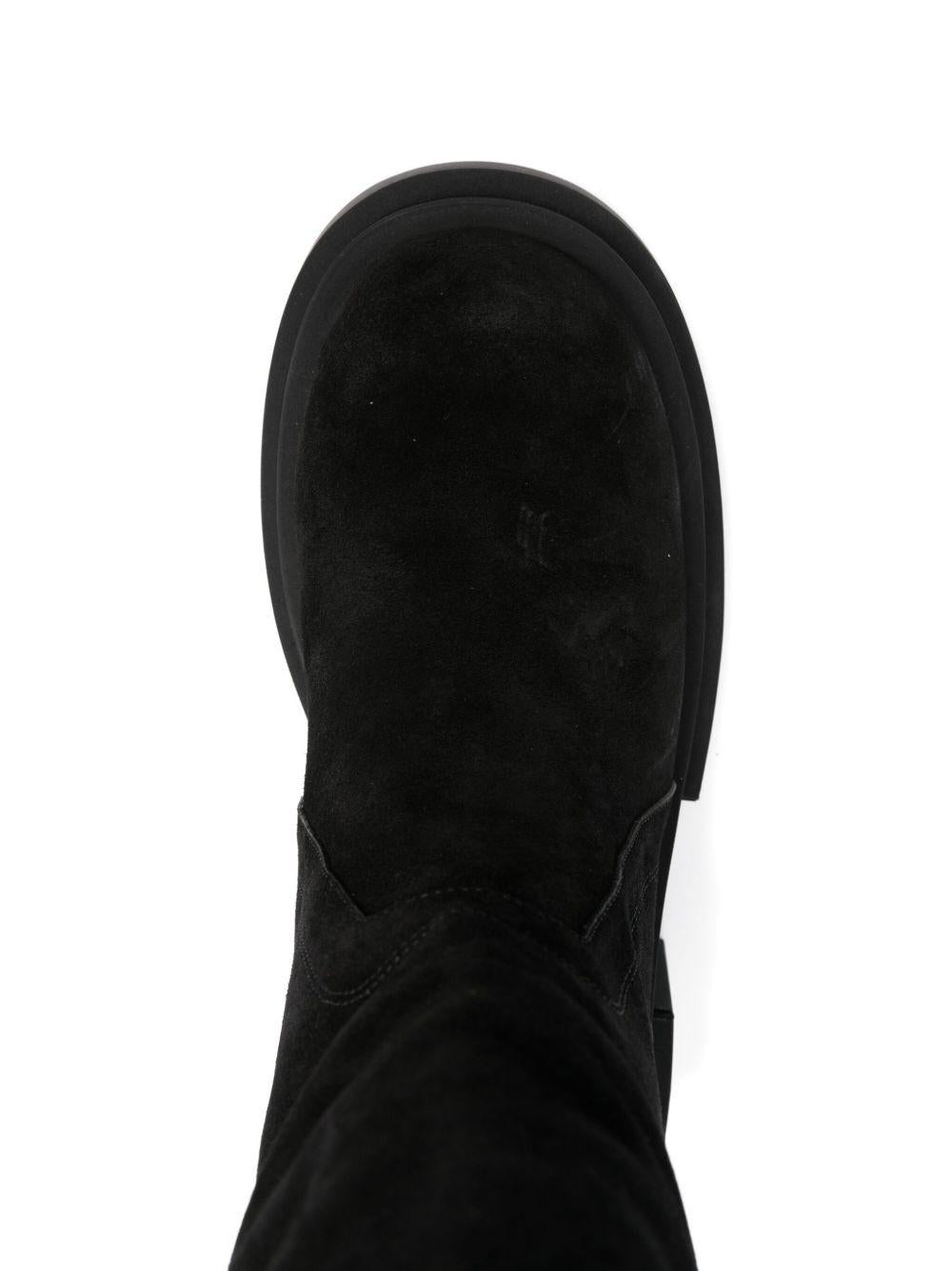 Stivali con plateau da 75 mm in nero Rick owens - donna 