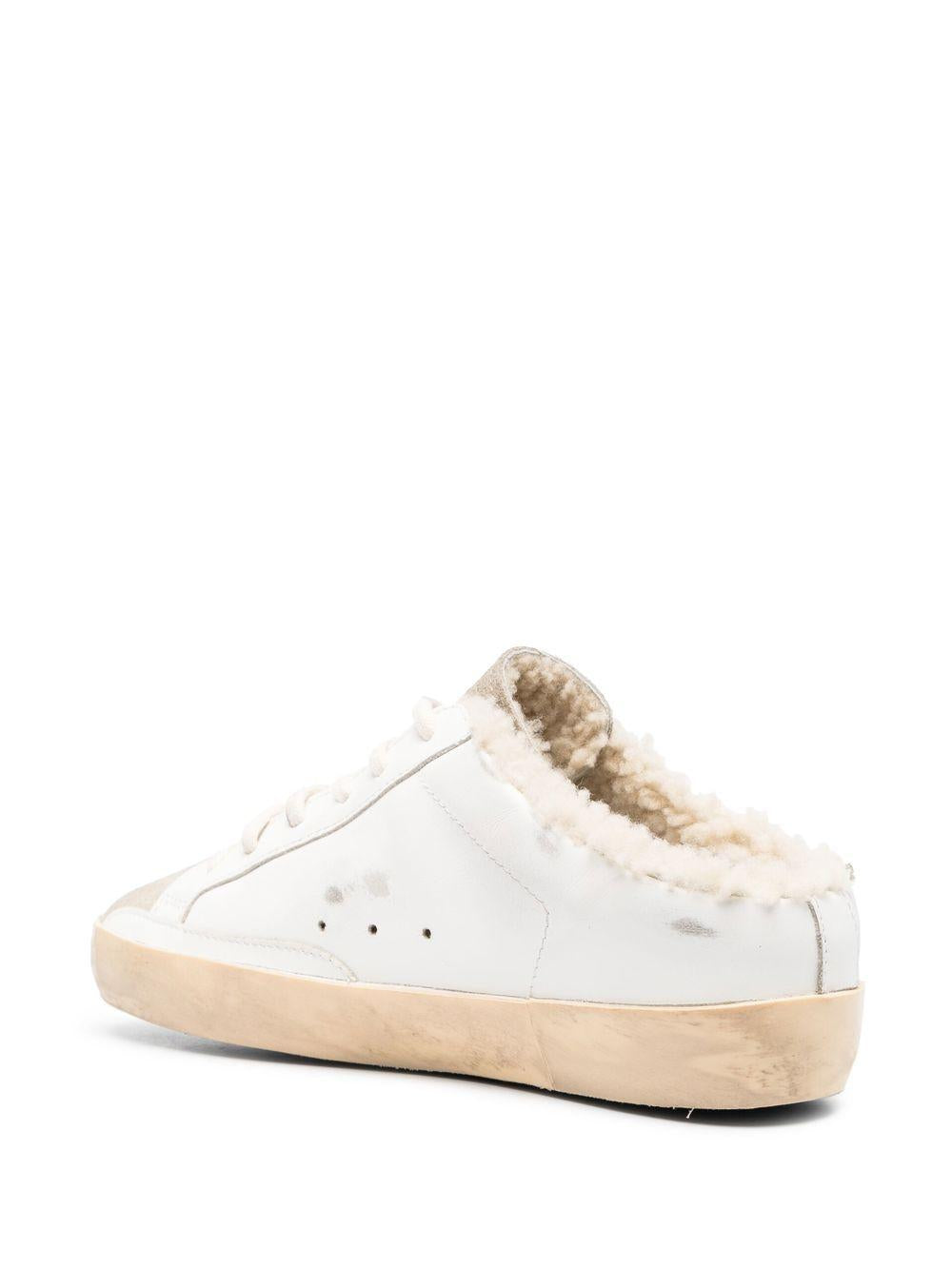 Mules Super Stat in bianco e beige 