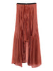 Strong strong brown pleated asymmetric skirt - women