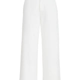 Jeans a gamba larga  in bianco Brunello cucinelli - donna 