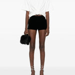 T-shirt con nodo in bianco 