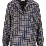 Camicia a fantasia disco in blu Maxmara - donna 