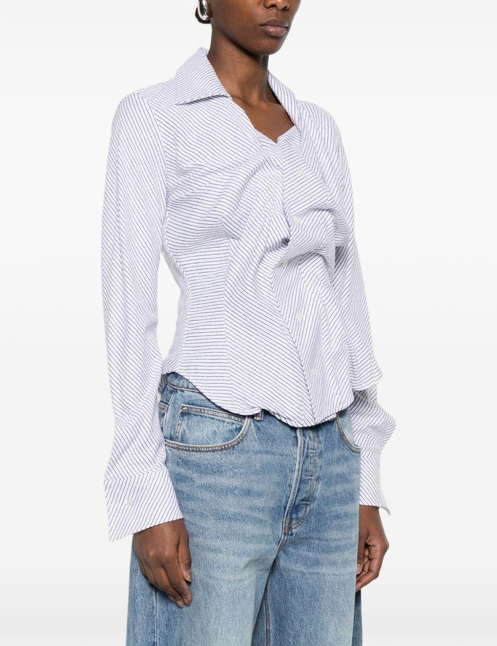 Camicia Drunken a righe in azzurro Vivienne westwood - donna 