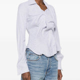 Camicia Drunken a righe in azzurro Vivienne westwood - donna 