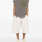 Pantaloncini con coulisse in beige Khoki - uomo 
