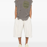 Pantaloncini con coulisse in beige Khoki - uomo 