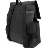 Zaino impermeabile con logo goffrato in nero Rains - unisex 