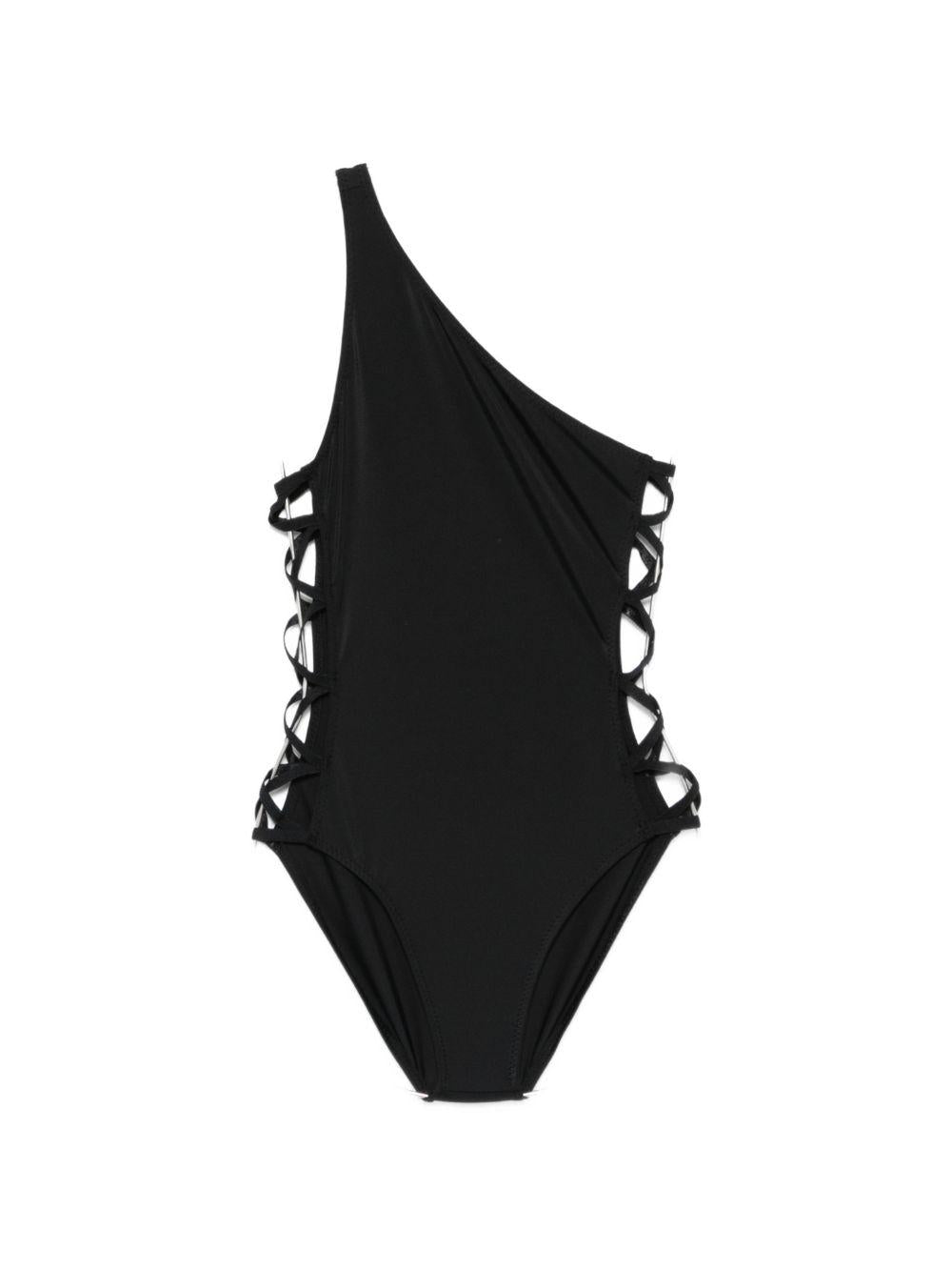 Costume da bagno monospalla in nero Norma kamali - donna 