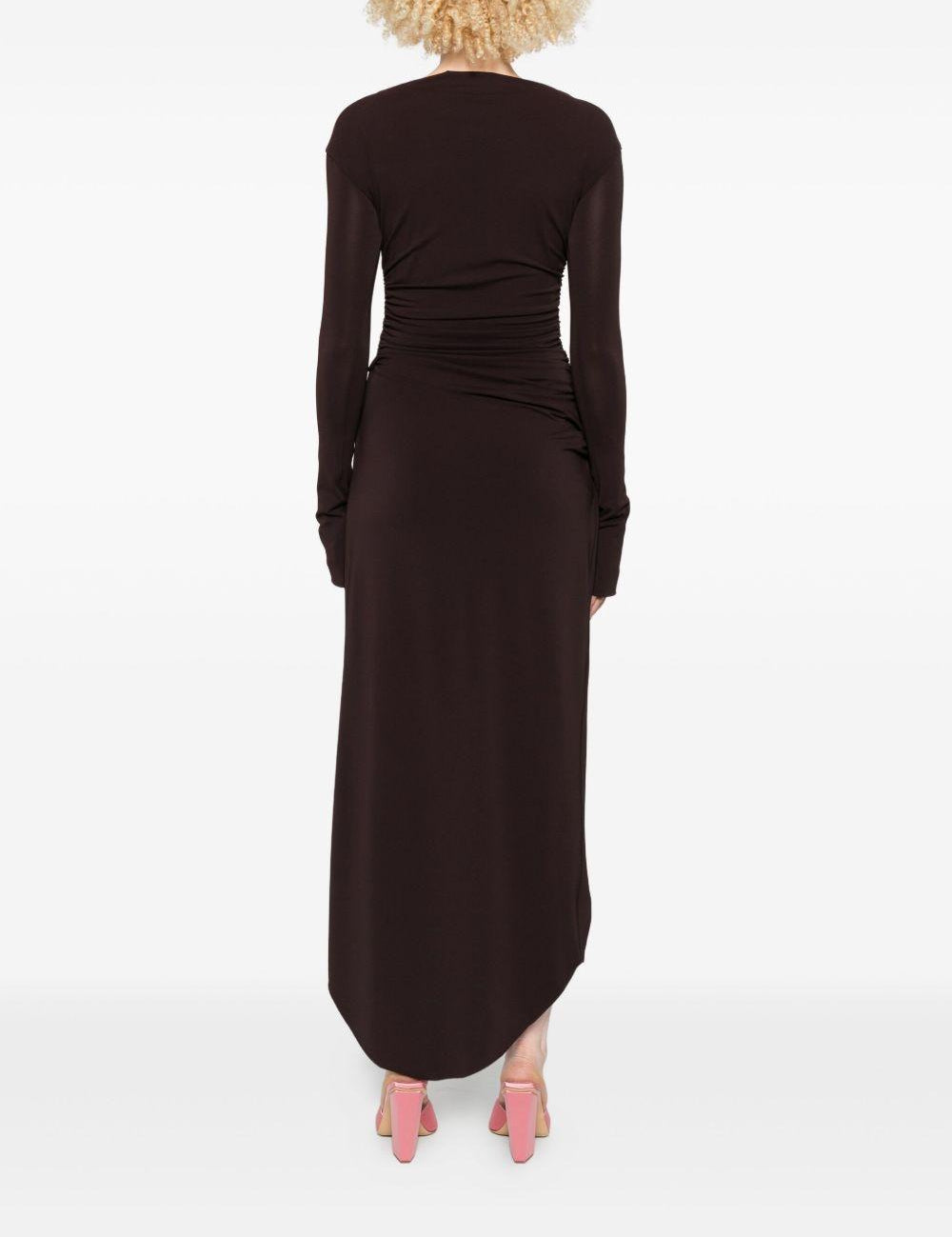 Abito asimmetrico in marrone Amen - donna 