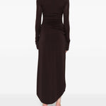 Abito asimmetrico in marrone Amen - donna 